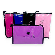 Косметичка - гаманець LIPS #3 Forever Love лакована рожева 23х14х6.5 см, фото 3