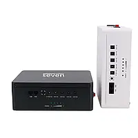 ДБЖ 60W для СКУД LiFePO4 з регулюванням вихідної напруги SEVEN UPS-7960 black