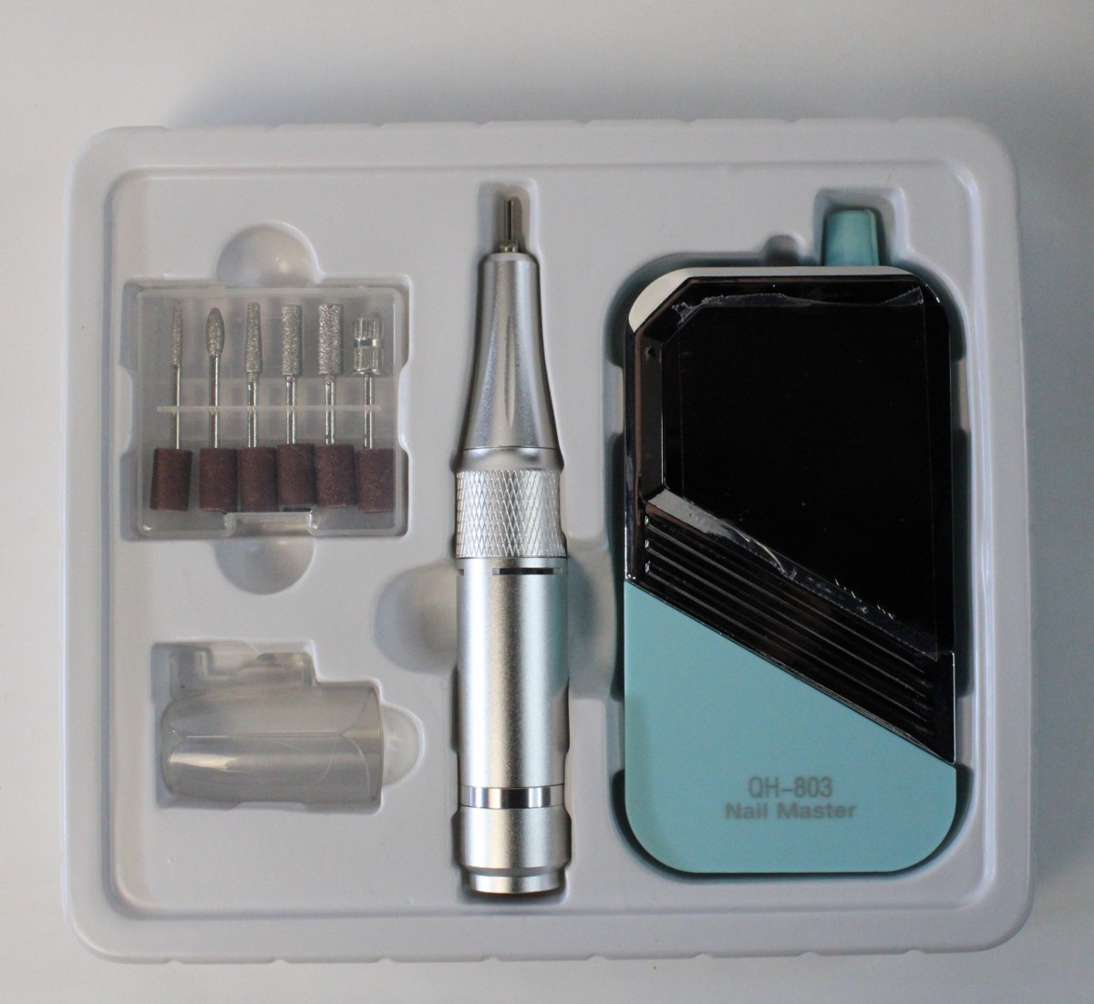 Портативний акумуляторний фрезер для манікюру QH-803, 15 Вт, 45 000 об/хв, Блакитний, фото 1