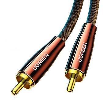 Коаксіальний аудіо кабель UGREEN AV155 RCA Coaxial PRO Cable Copper Case Braid S/PDIF 1м (чорний)
