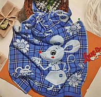 Дитячий рушник Льон+махра 90х45 підходить як ковдра для пологової лікарні для новонародженого