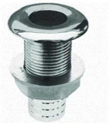 Зливний Штуцер Метал. D18Мм/Sea Drains With Hose Adapter Mirror Polished S.S.
