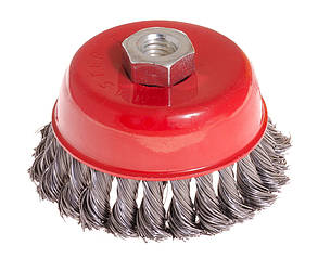 Щітка торцева з плетеного дроту D100 М14 MASTER TOOL 19-7010