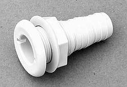 Зливний Штуцер Білий Пластик 3/4" (19Мм)