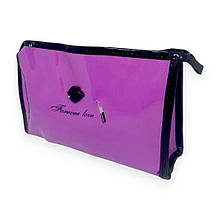 Косметичка - гаманець LIPS #3 Forever Love лакована лавандова 23х14х6.5 см