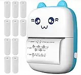 Фотопринтер міні Cat Izoxis 22272 + 11 рулонів портативний мобільний B_2487, фото 4