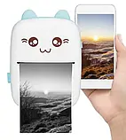 Фотопринтер міні Cat Izoxis 22272 + 11 рулонів портативний мобільний B_2487, фото 7