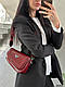 Сумка жіноча, лакова, бордова, фото 2