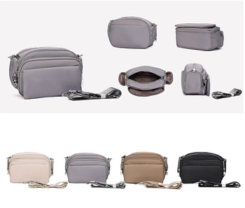 Сумка жіноча крос-боді прямокутна на блискавці з кишенями 24*15 см у різних кольорах Sasha