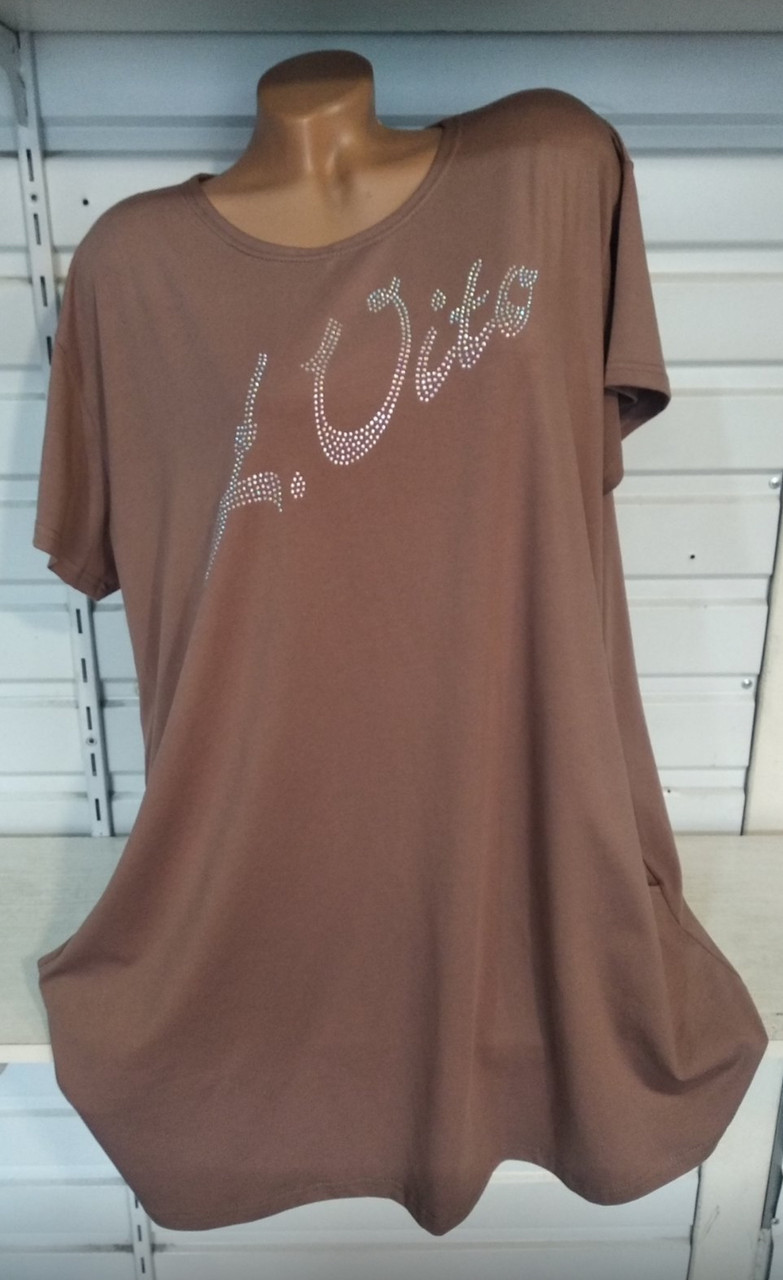 Футболка жіноча батал об'єм 128-130, фото 1