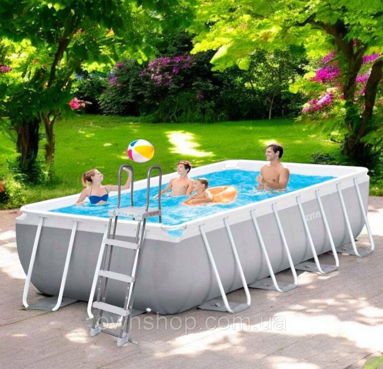 Каркасний басейн Intex 26790, 400*200*122 см, сходи, насос (2006 л/ч)
