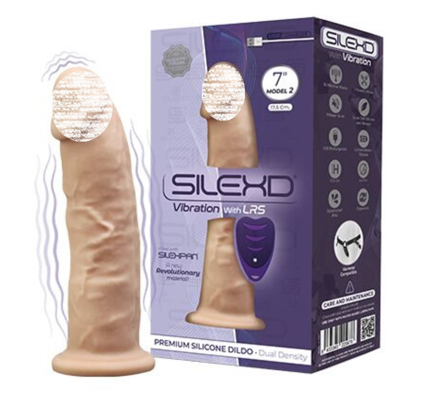 Двошаровий реалістичний фалоімітатор із вібрацією SilexD Henry Vibro Flesh LRS 17,5см