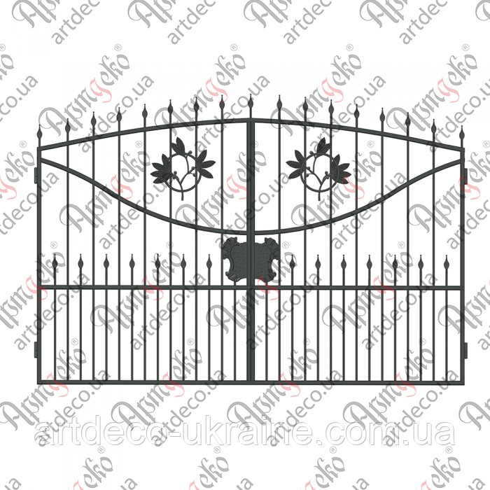 Ковані ворота 1830х2670 (КВ-17) КОМПЛЕКТ ЕЛЕМЕНТІВ, фото 1