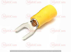 20-01-153. Клема ізольована тип "Y" (діам.-4,3/9мм) під кабель 4-6мм², жовта, 100 шт/пачка