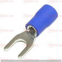 20-01-057. Клема ізольована тип "Y" (діам.-5,3/8,1 мм) під кабель 1,5-2,5 мм, синя, 100 шт/пачка
