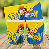 Набір дитячий Покемон Пікачу рюкзак 36х27см сумка-бананка, кружка з принтом для хлопчика (01567), фото 9