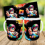 Набір дитячий Роблокс «Roblox» рюкзак 36х27см сумка-бананка, кружка з принтом для хлопчика (01585), фото 9