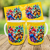 Набір дитячий Супер Маріо рюкзак рюкзак 36х27см сумка-бананка, кружка з принтом для хлопчика (01562), фото 9