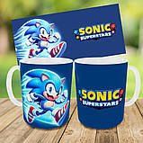 Набір дитячий Супер Сонік рюкзак рюкзак 36х27см сумка-бананка, кружка з принтом для хлопчика (01591), фото 9