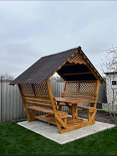 Дерев'яна альтанка, розбірна (на 8 людей) "Люкс"