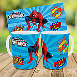 Набір дитячий Людина Павук «Spider-Man» рюкзак 36х27см сумка-бананка, кружка з принтом для хлопчика (01622), фото 9