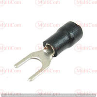 20-01-103. Клема ізольована тип "Y" (діам.-6,5/12мм) під кабель 2,5-4,0мм², чорна, 100 шт/пачка