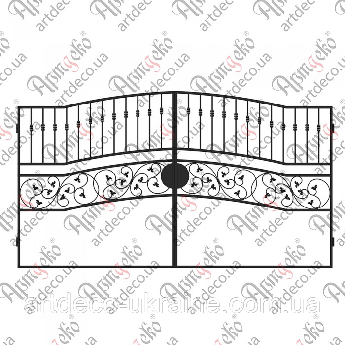 Ковані ворота.1920х3400 (КВ-10) КОМПЛЕКТ ЕЛЕМЕНТІВ, фото 1