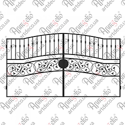 Ковані ворота.1920х3400 (КВ-10) КОМПЛЕКТ ЕЛЕМЕНТІВ