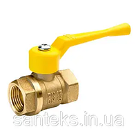 Кран кульовий, латунь Ду 40 (1 1/2 ) газ різьба внутр./внутр. ручка Formec