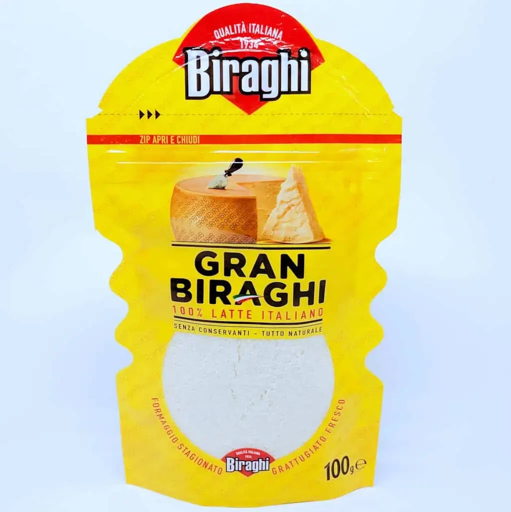 Сир тертий Пармезан Біраджі Gran Biraghi 100г – справжній італійський смак