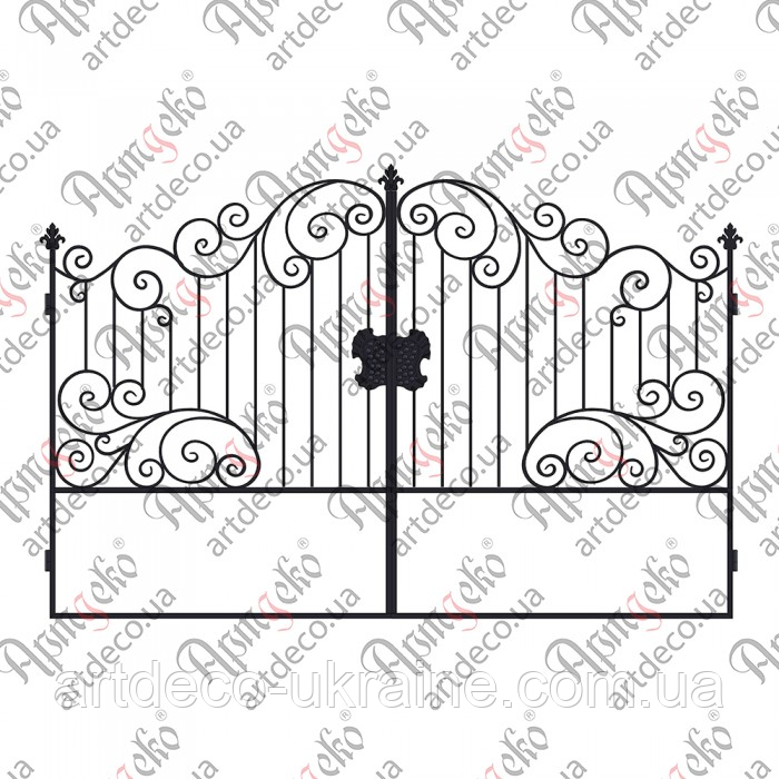 Ворота ковані 2150х3200 (КВ-13) КОМПЛЕКТ ЕЛЕМЕНТІВ, фото 1