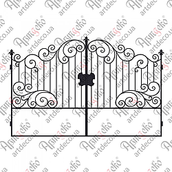 Ворота ковані 2150х3200 (КВ-13) КОМПЛЕКТ ЕЛЕМЕНТІВ