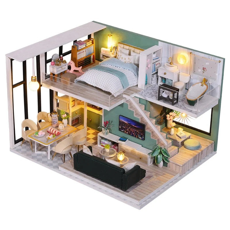 Румбокс Вілла спокійне життя DIY Villa Quiet Life Інтер'єрний конструктор M-039 + купол
