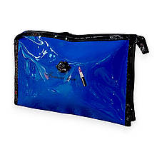 Косметичка - гаманець LIPS #3 Forever Love лакована синя 23х14х6.5 см