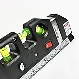 Лазерний рівень Laser Level Pro 3 нівелір 5в1 з вбудованою рулеткою і рідинним рівнем, фото 3