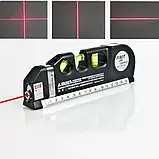 Лазерний рівень Laser Level Pro 3 нівелір 5в1 з вбудованою рулеткою і рідинним рівнем, фото 4