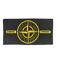 Нашивка патч Stone Island з петлями для ґудзиків 9*4,5 см. Шеврони на замовлення.