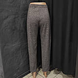 Штани жіночі теплі завужені твід 42 коричневі, фото 4