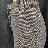 Штани жіночі теплі завужені твід 42 коричневі, фото 3