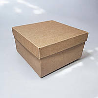 Коробка подарункова з кришкою (150х150х80мм.) крафт