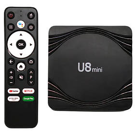 Медіаплеєр Android Smart TV Box RIAS U8 Mini 4GB/32GB 4K UltraHD Android 11 Black (3_06083)