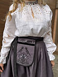 Спідниця розшита оксамитовими стрічками з вишитою ладункою., фото 4