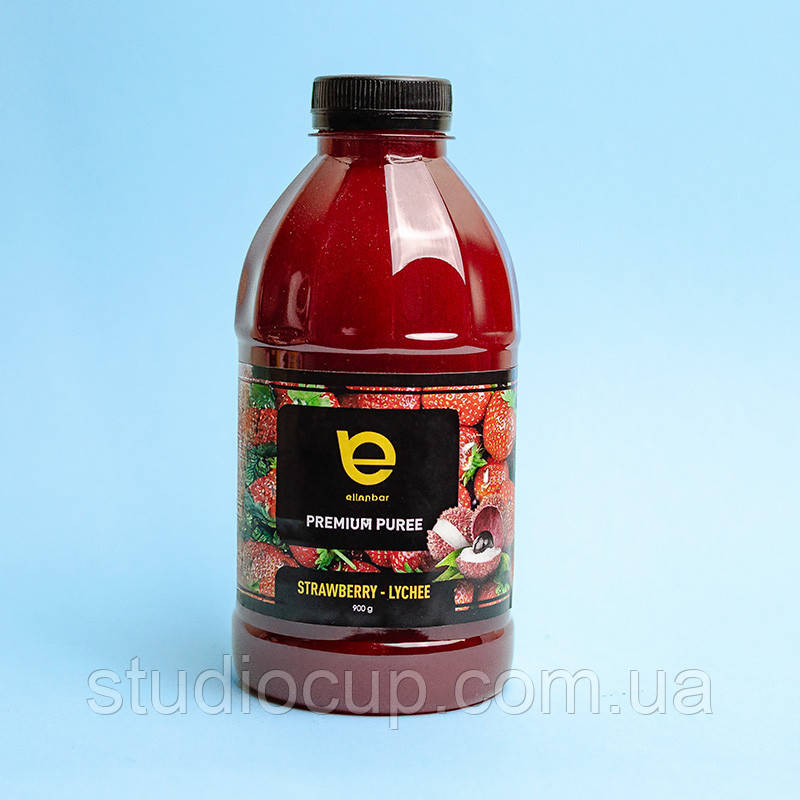 Пюре фруктове Ellenbar " Суниця - Лічі " 900г, фото 1