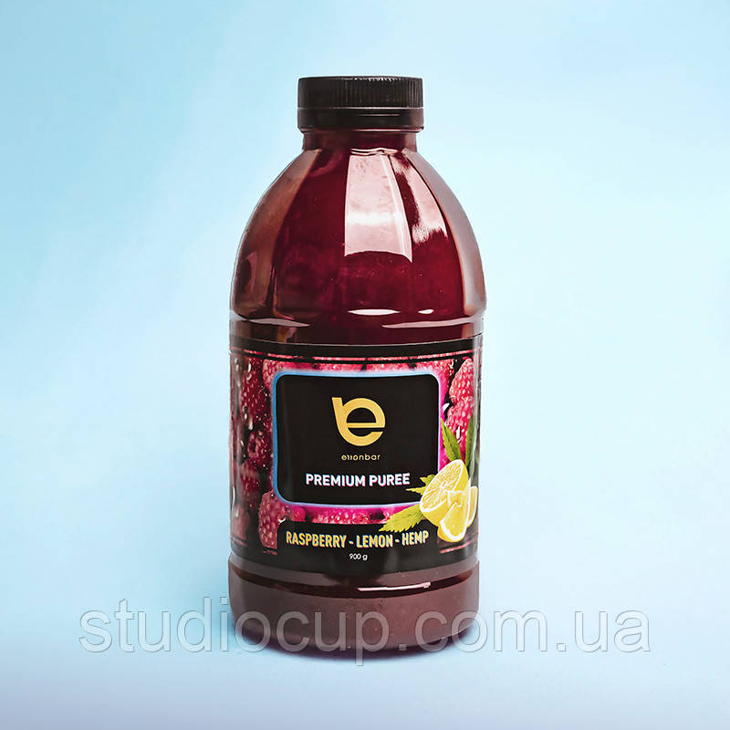 Пюре фруктове Ellenbar " Малина-Лимон-Конопля " 900г, фото 1