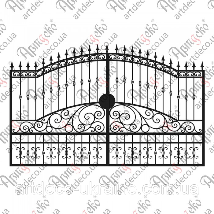 Ковані ворота  2160х3420 (КВ-16) КОМПЛЕКТ ЕЛЕМЕНТІВ, фото 1
