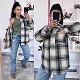 Жіноча сорочка у клітинку байка кашемір Розмір 42-46, 48-52, фото 3