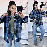 Жіноча сорочка у клітинку байка кашемір Розмір 42-46, 48-52, фото 7