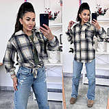 Жіноча сорочка у клітинку байка кашемір Розмір 42-46, 48-52, фото 4