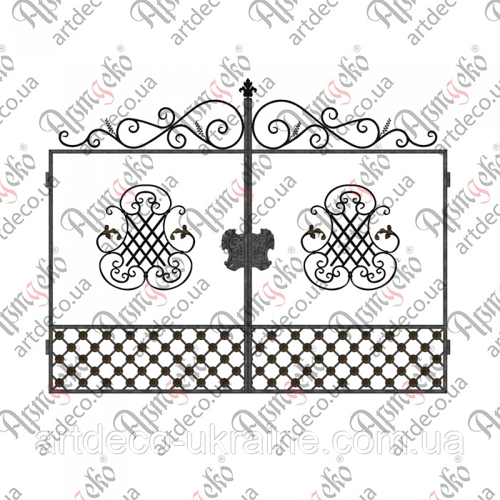 Ковані ворота.2120х2700 (КВ-14) КОМПЛЕКТ ЕЛЕМЕНТІВ, фото 1