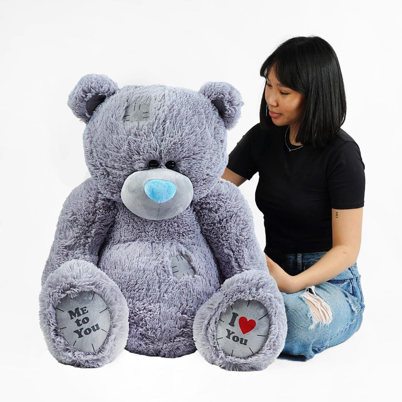 М'яка іграшка Ведмедик Тедді Тео розмір 1,3 м, фото 1